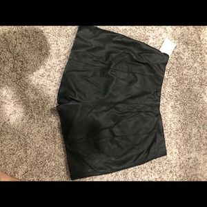 Faux leather shorts